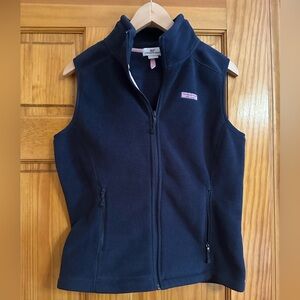 Vineyard Vines women's fleece full zip vest size XS blue navy